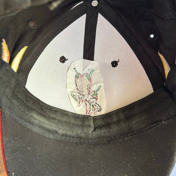 Embroidered Flames and Mad Anthony Logo on Black Hat - Picture 7 of 8